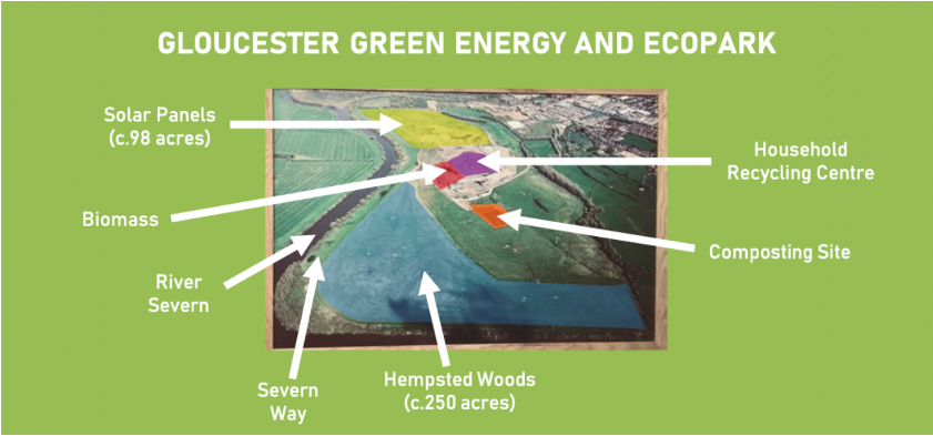 Rough map of the Hempsted Green Energy and EcoPark