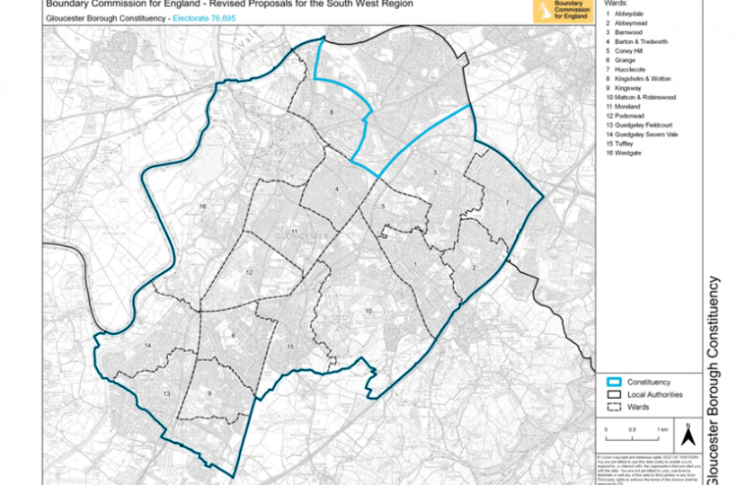 Revised Boundary Commission proposal retaining Barnwood in Gloucester Parliamentary Constituency