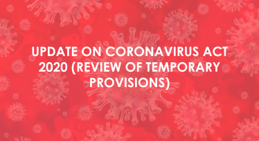 Coronavirus Act 2020 (Review of Temporary Provisions)